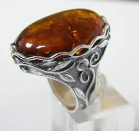 Sterling silver ring for woman amber ring, silver ring , sterling silver jewelry, Bluenoemi ring for woman