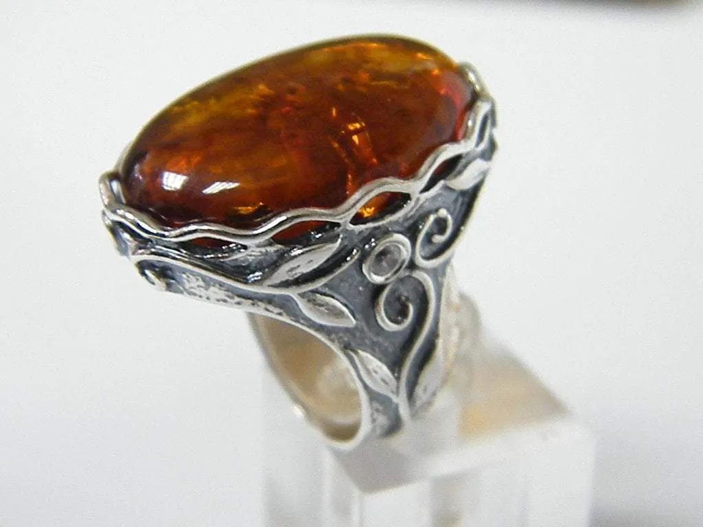 Sterling silver ring for woman amber ring, silver ring , sterling silver jewelry, Bluenoemi ring for woman