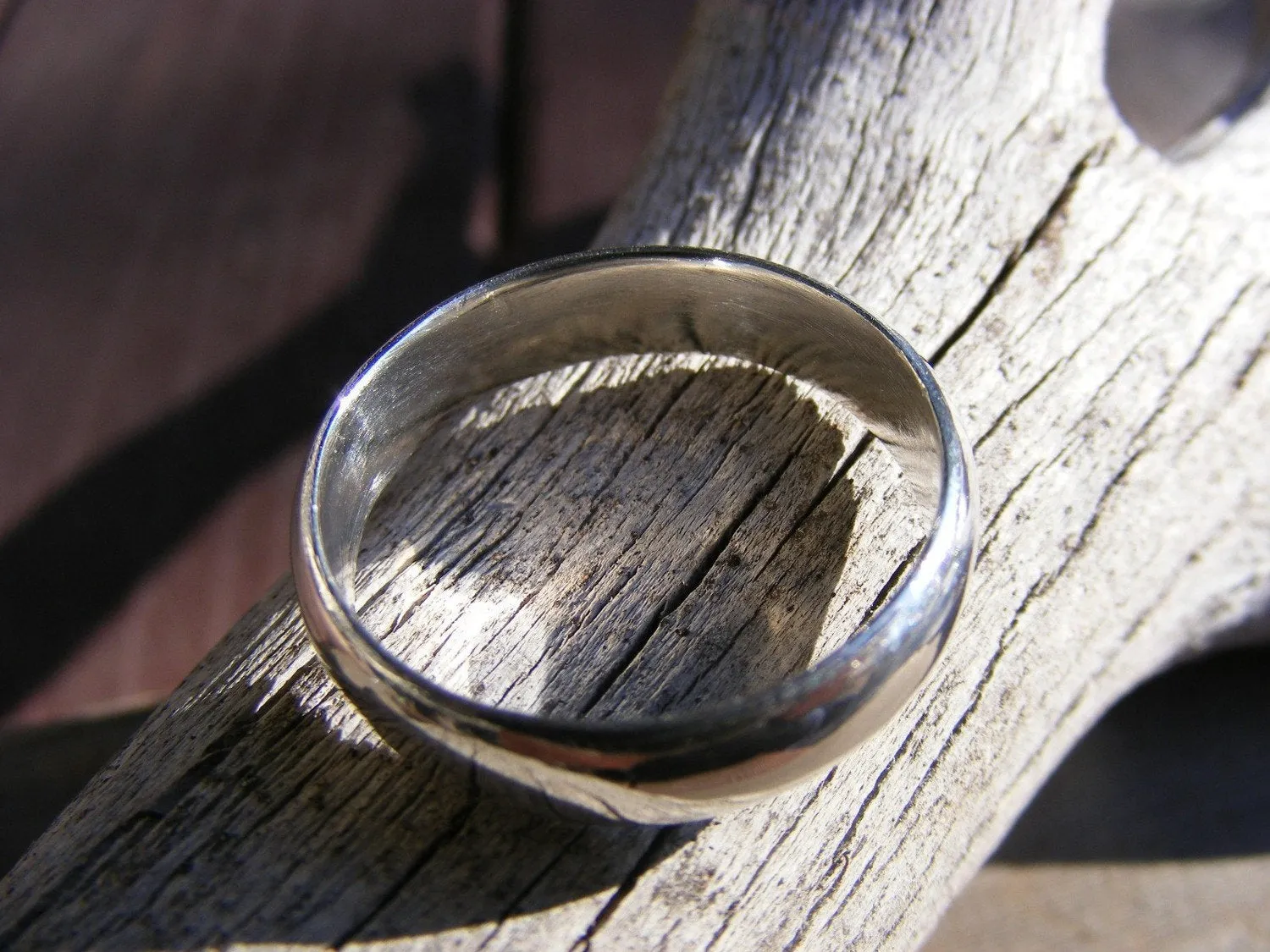 Sterling Silver Wedding Ring Band - Unisex Men Womens - Promise, Engagement, Simple Jewelry - Handcrafted By Helene's Dreams