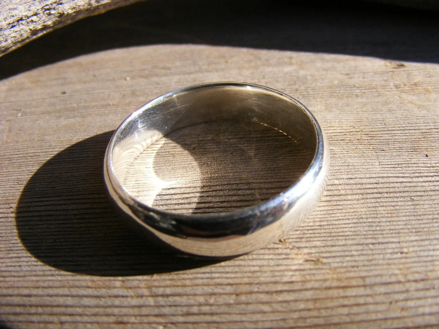 Sterling Silver Wedding Ring Band - Unisex Men Womens - Promise, Engagement, Simple Jewelry - Handcrafted By Helene's Dreams