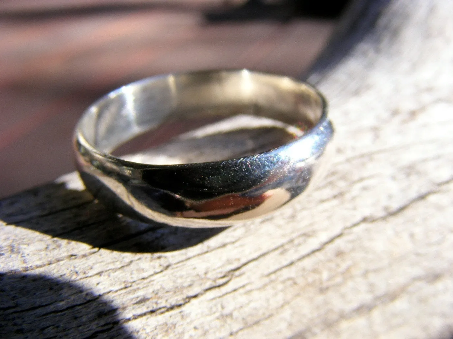 Sterling Silver Wedding Ring Band - Unisex Men Womens - Promise, Engagement, Simple Jewelry - Handcrafted By Helene's Dreams