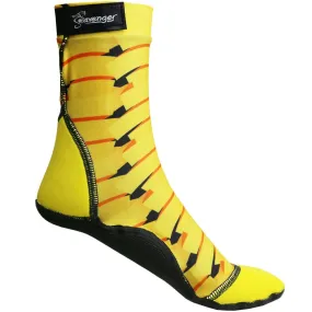 Tall SeaSnug Beach Socks - Yellow Ribbon