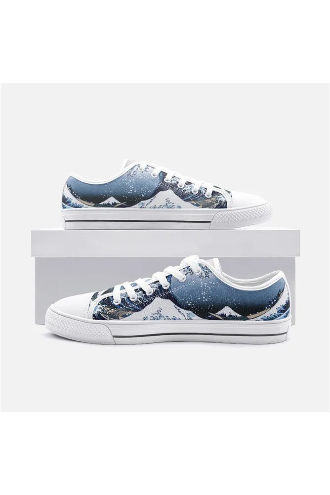 The Great Wave Off Kanagawa Unisex Low Top Canvas Shoes