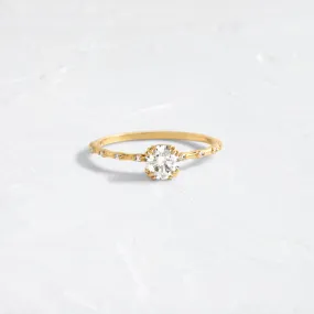 Threaded Ring with Upon a Star Band, 0.5ct. Round Cut