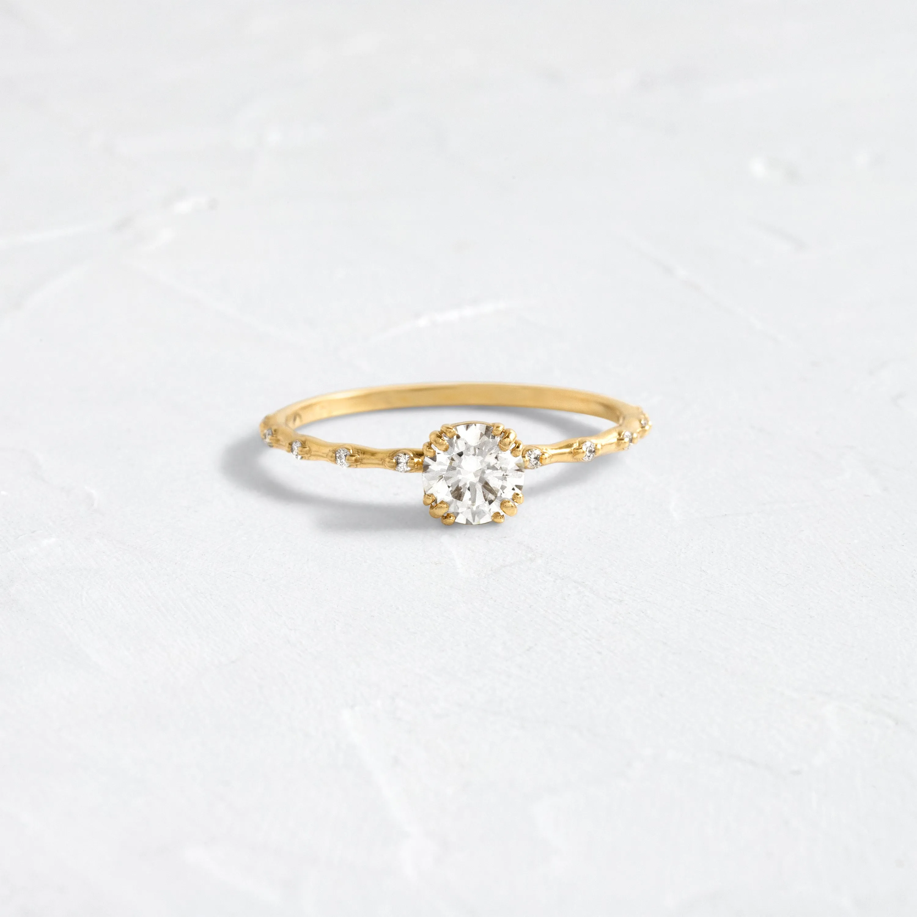 Threaded Ring with Upon a Star Band, 0.5ct. Round Cut