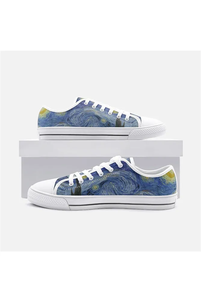 Van Gogh's Starry Night Unisex Low Top Canvas Shoes