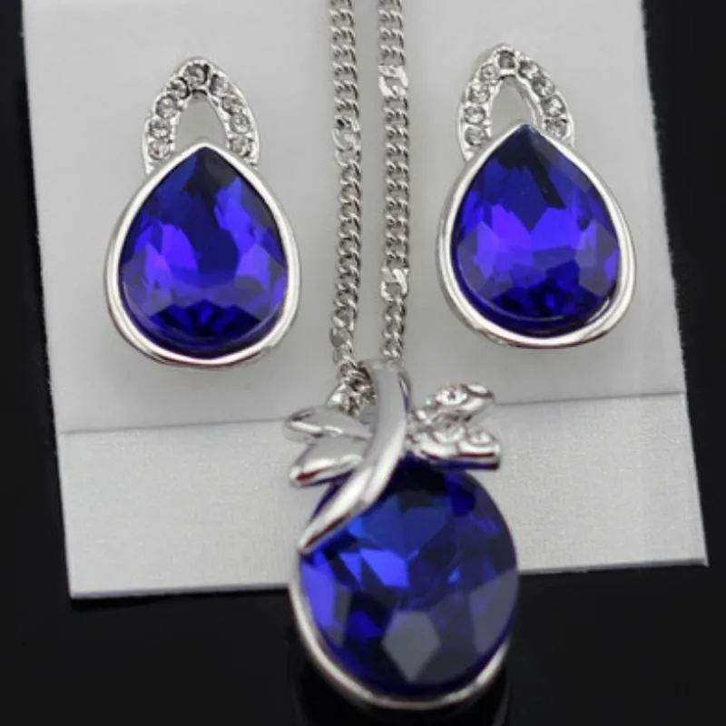 View of the Dragonfly Blue Gem Set