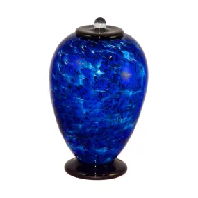 Waterfall Deco Handblown Glass Urn