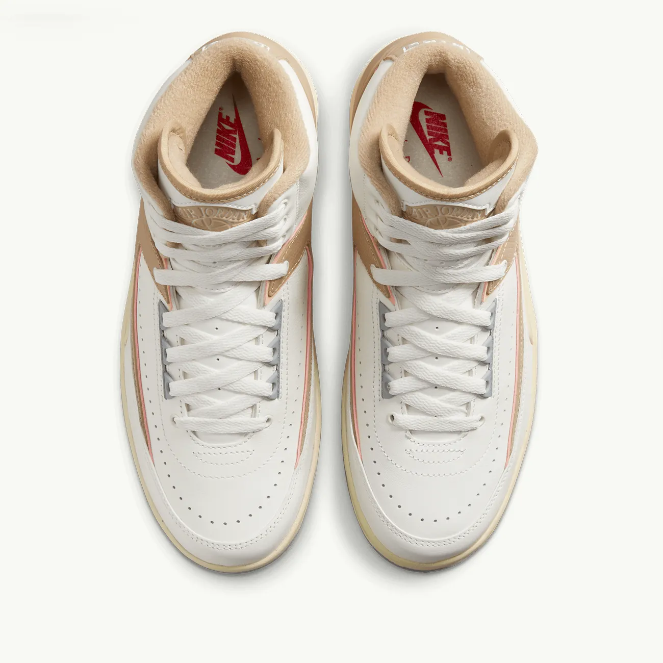 WOMENS AIR JORDAN 2 RETRO SAIL DESERT SUNSET HAZE MUSLIN